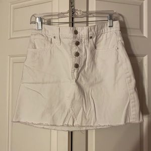 Madewell White Denim Skirt